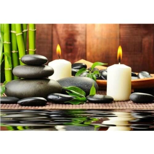 Candle Rock DIY Cross Stitch Embroidery 11CT Kits Needlework Craft Set Printed Canvas Cotton Thread Home Decoration Wholesale