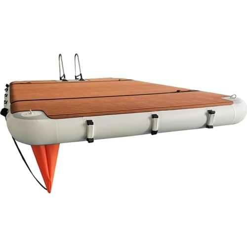 Inflatable Floating Dock Inflatable Floating Mat Water Platform for Lake River Pool Fun