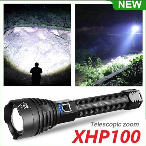 NEW XHP100 Most Powerful Led Flashlight 18650 Usb Rechargeable Led Lantern Lamp XHP90 High Power Tactical Flashlight Torch Light