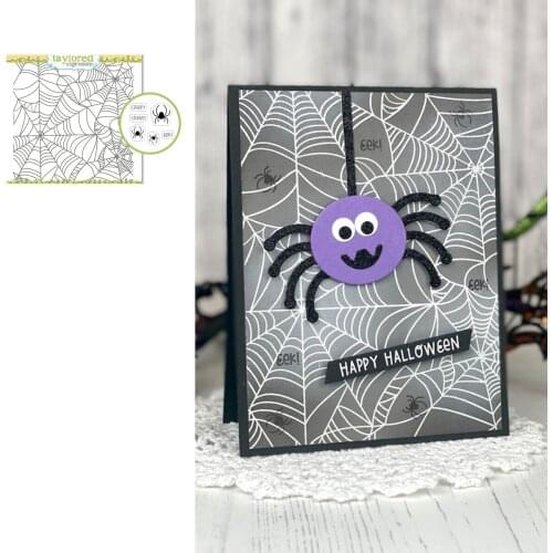 New for 2021 Arrive Halloween Spiderweb Combo Stamps Scrapbook Diary Decoration Embossing Template DIY Greeting Card Handmade