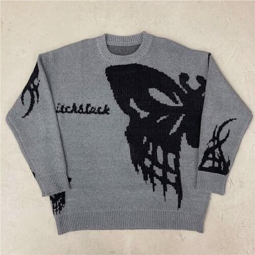 New Winter Sweater Women Harajuku Cartoon Animal Sweater Fashion Wool Sweater Vintage Man Sweater Loose Round Neck Sweater