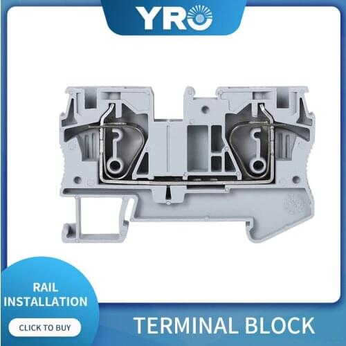 One piece/box ST-6 grey guide rail yellow green ground terminal