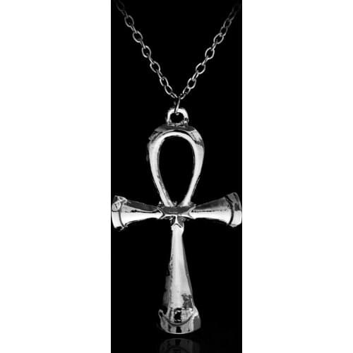 New Fashion High Quality Vertigo Death Ankh Necklace The King Of The Key Necklace For Men and Women Sweater Chain