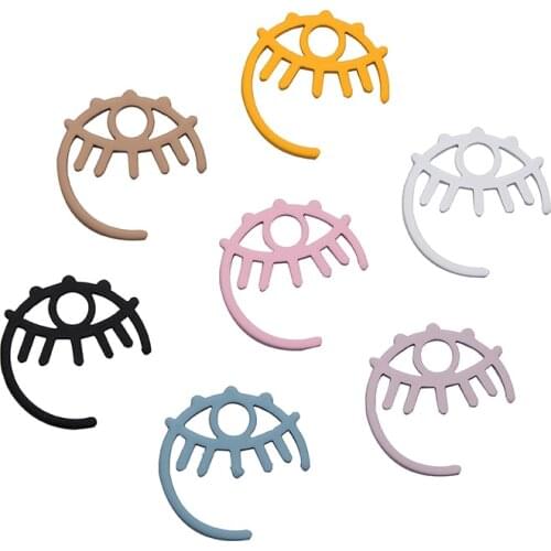 C-shaped Eyelashes Big Eyes DIY Earrings Necklaces Bracelets Beaded Pendants Semicircular Brass Jewelry Accessories