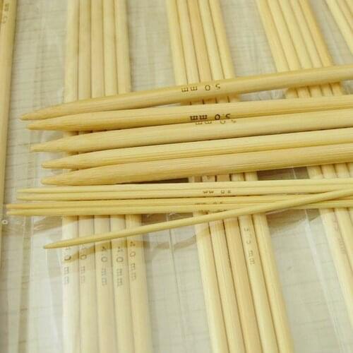 11pcs / Set Length 13CM 2.0/5.0mm Bamboo Knitting Needles Knitted Sweater Needle Gloves Needle Bamboo Needle