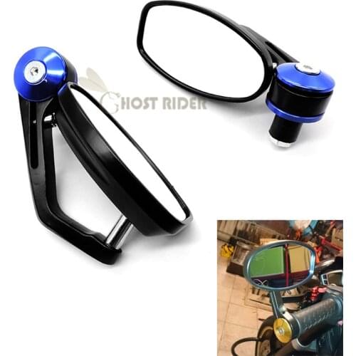 Universal 7/8" 22mm Handlebar End Adjustable Mirror Motorcycle Side Rearview Mirrors For Yamaha FZ1 FZ6 FZ-07 FZ8 FZ 09 10