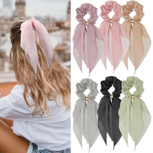 Western Chiffon Bow Hair bands Headbands Hair ties ropes Scrunchies Ponytail Holder Headdress Hairbands girls hair accessories