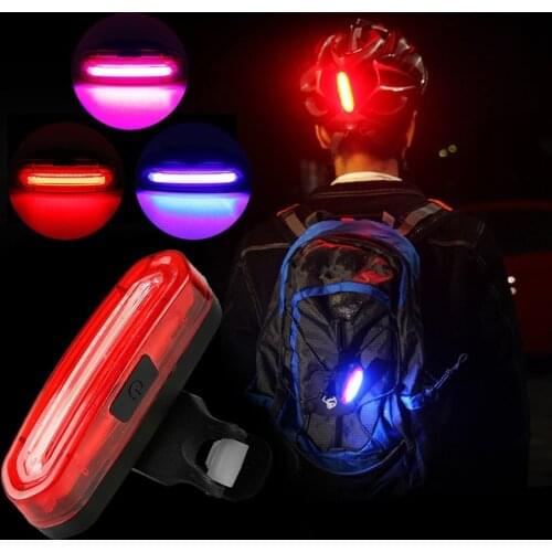 Newest 3 Modes Bicycle Rear Light USB Rechargeable IPX6 Waterproof Bike Light For MTB Helmet Pack Bag Tail Lights Dropshipping