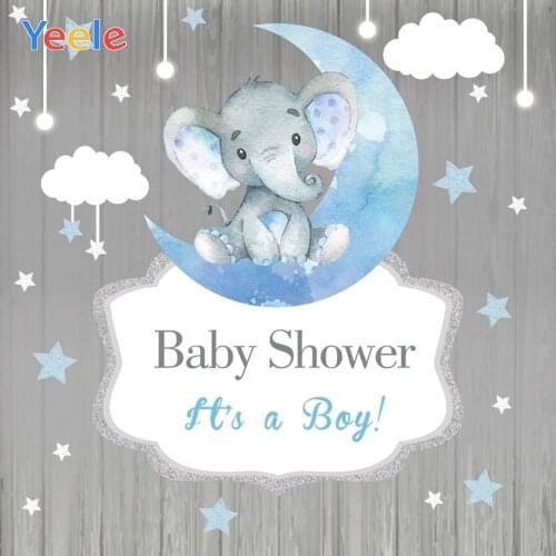 Yeele Newborn Baby Shower Moon Elephant Backdrop Girl Boy Kids Custom Vinyl Photography Background For Photo Studio Photocall