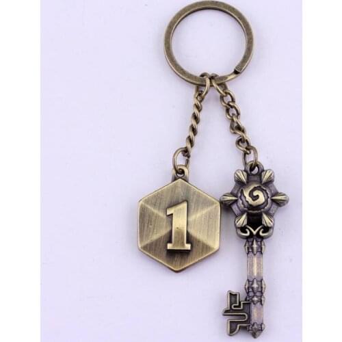 Vintage Jewelry Keychain Stone Legend Key Number Logo Badge Males Key Chain Llaveros Round Handmade Accessoreis