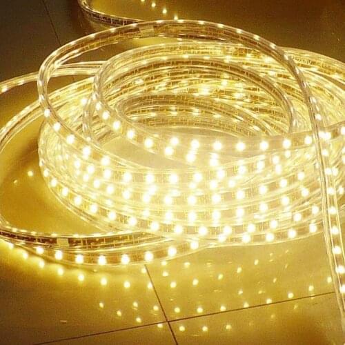 50m 220V IP67 Waterproof Led Strip For EU Power Plug 5050 SMD 60 Leds/M White Warm White Outdoor Indoor Decoration