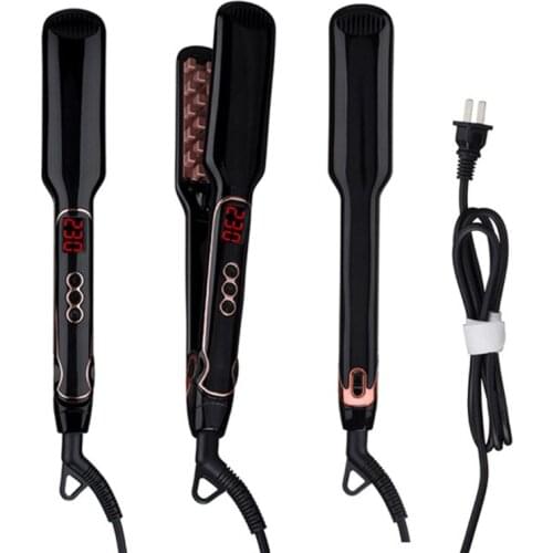 2-in-1 Hair Straightener and Curler for Styling Flat Iron 3D Fluffy Hair Volumizing, with 360° Rotating Power Cord