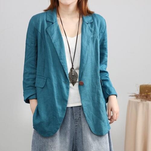 Женские льняные пиджаки Wangxiangqian China At AliExpress
