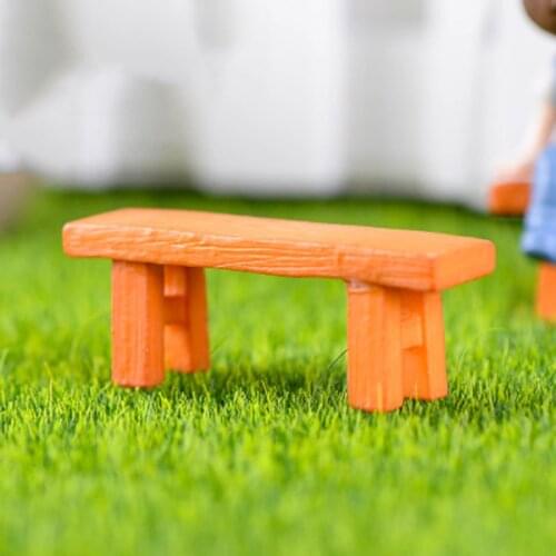 ZOCDOU 1 Piece Stool Garden Bench Tablet Desk Four Foot Chair Table Model Statue Figurine Crafts Figure Ornament Miniatures DIY