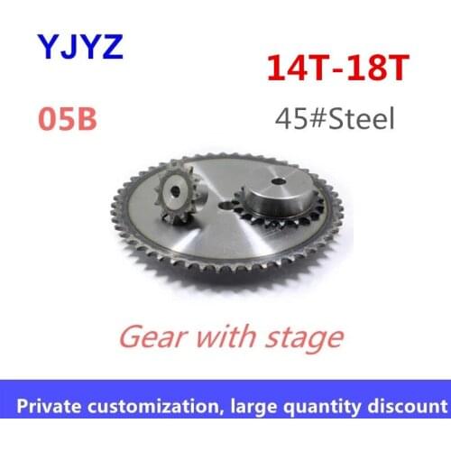 05B Chain wheel 14/15/16/17/18teeth spot 45# steel tooth surface quenching 2.5 points chain wheel pitch 8MM special offer
