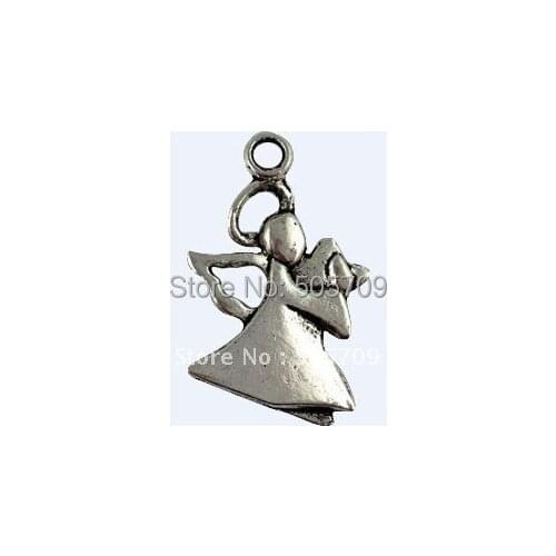 160Pcs Tibetan Silver Color Praying Angel Charms A12547