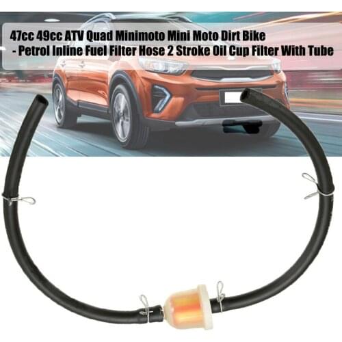 2 Stroke Gas Oil Cup Filter With Tube Total 215mm 47cc 49cc ATV Quad Minimoto Mini Moto Dirt Bike Petrol Inline 6mm Fuel Filter