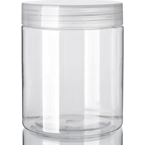 20pcs*300G Cream Jar Empty Cosmetic Container Plastic Makup Mask Refillable Canister Packing Pot Cans Aluminum Cap