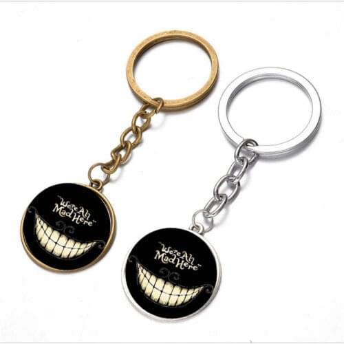2018 / we are all crazy here Cheshire cat keychain case Alice adventure appointment in fairyland keychain holder jewelry