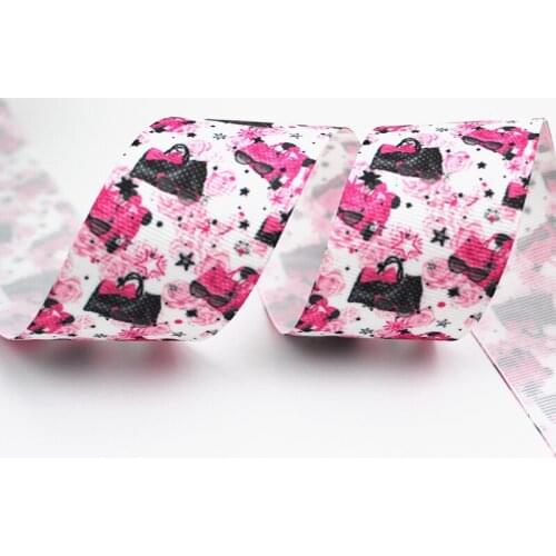 25mm/38mm/75mm Girl gift print grosgrain ribbon 10/25/50yards DIY gift wrap sewing wedding decor ribbon