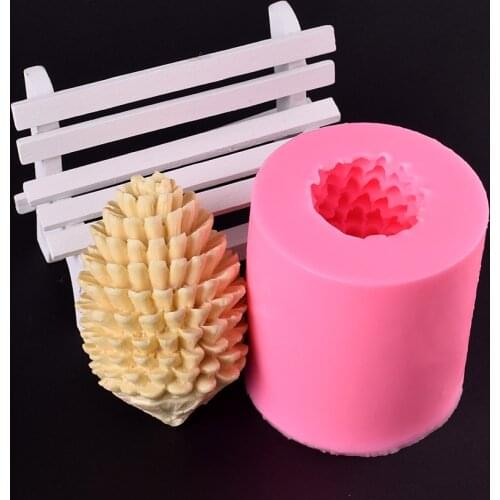 3D Pine Cone Silicone Candle Mold DIY Handmade Aromatherapy Candle Beeswax Christmas Candle Making Mold Fondant Cake Decor Tools