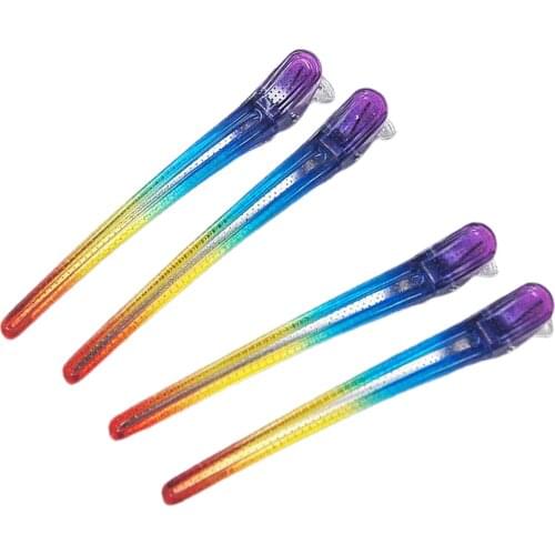 4 Pieces Pro Makeup Duck Bill Alligator Clips Cutting Hair Clip Non Slip