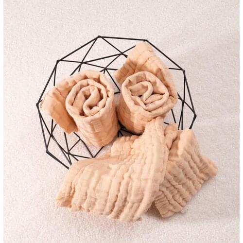 6 Layers Muslin Squares Cotton Baby Feeding Gauze Burp Cloths Towel Scraf Baby Diaper Infant Blanket Newborn Korean Baby Bibs