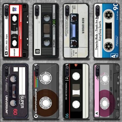 Riccu Vintage Magnetic Tape Cassette Phone Case for Xiaomi mi 6 6plus 6X 8 9SE 10 Pro mix 2 3 2s MAX2 note 10 lite Pocophone F1