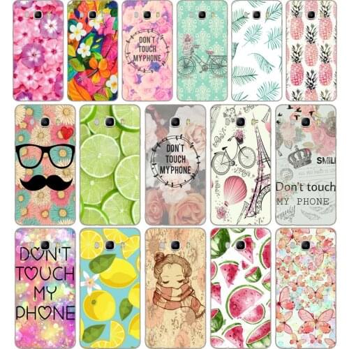 Do Not Touch My Phone Pink Flower Soft Silicone Case Cover for Samsung Galaxy a3 a5 2017 A6 A8 2018 j3 j5 j7 2016 2017
