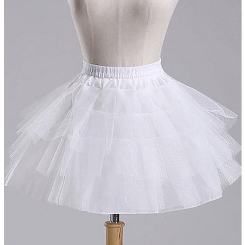 Hetiso Waistline Adjustable Flower Girls Underskirt Cosplay Party Short Dresses Lolita Free Size Petticoat Ballet Tutu Skirt 2-7