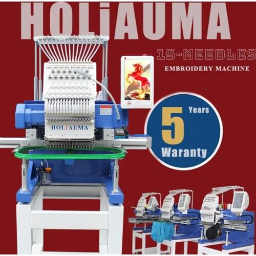 HO1501 15 colours one head computerized embroidery machine simliar to tajima embroidery machine for cap/tshirt/flat/towel/jean