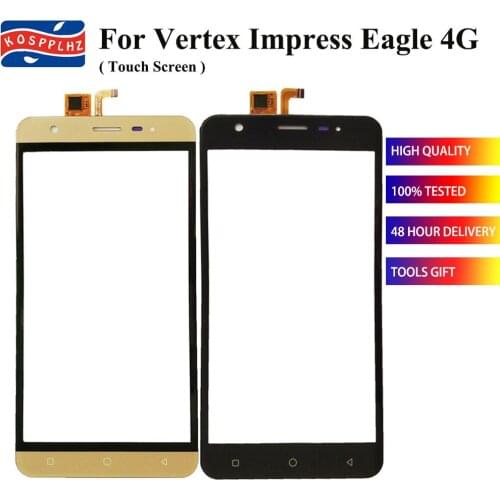 KOSPPLHZ 5.0" For Vertex Impress Eagle Touch Screen Digitizer Sensor Front Outer Glass Panel Vertex Impress Mobile TouchScreen