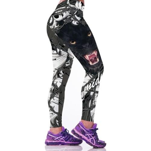 Jungle Black Panther 3D Print Sexy Skinny Leggings Fitness Sporting Women Pencil Pants Joggers Slim Elastic Jeggings Ropa Mujer