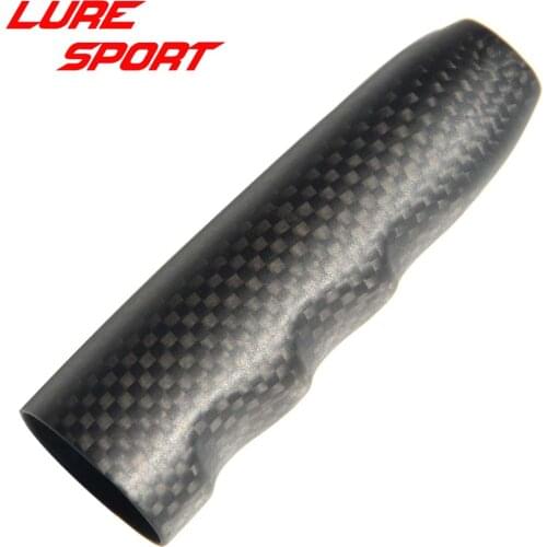 LureSport 2pcs woven carbon 8cm Grip 3K carbon groove handle Rod Building component Rod Repair DIY blank