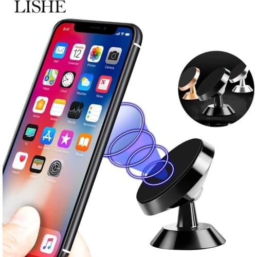 Magnetic Car Phone Holder For iPhone 8 7 X Samsung Xiaomi Magnet Mount Car Support Mobile Phone Holder Stand in Car Desk Glass