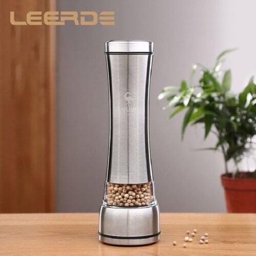 Stainless Steel Pepper Mill Adjustable Grinder Durable Food Grinders Spice Salt and Pepper Grinder Mill Powder Kitchen Tools