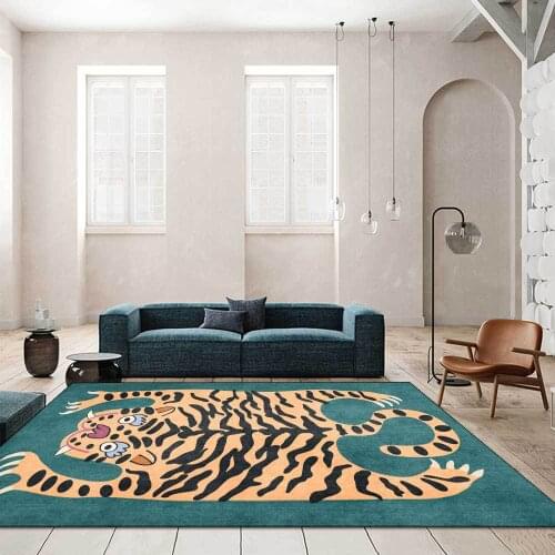 Cartoon Tiger Carpet Child Play Area Rugs Cute Skin Print Animals Series Carpets for Kids Bedroom Living Room Game Rug Home