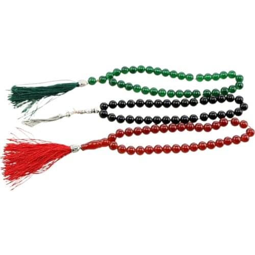 066C Muslim 12mm/0.47" Crystal Stone Tasbih 33 Rosary Beads Islam Prayer Zikr Namaz Misbaha Ramadan Gift Multiple Colors
