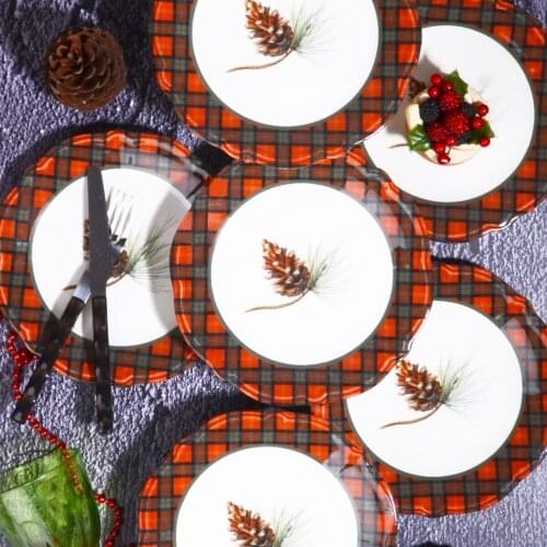 Christmas Plate Set Handmade 6 Pieces Special Design 21cm - 27cm Gift FAST DELIVERY