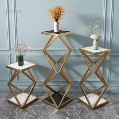 Living Room Floor-standing Flower Shelf European-style Coffee Shop Hotel Lobby Flower Pot Rack Indoor Balcony Study Plant Stands