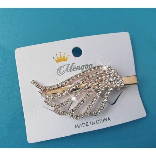 New Arrival Wings Hair Clips Hair Jewelry Wedding Accessories Barrettes Rhinestone Scissors Hair Pins for Girl hairgrips Jewelry