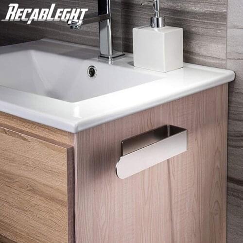 Recableght Towel Rack Rag Storage Holder Self-Adhesive Washcloth Hook Stainless Steel Bar Save Space Bathroom Toilet Accessories