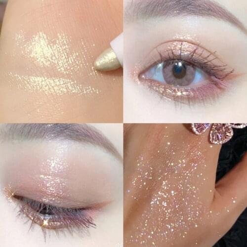 Pearlescent Champagne Gold Silkworm Pencil 8 Colors Long-lasting Waterproof Glitter Shiny Matte Highlighter Eyeshadow Stick 1PC