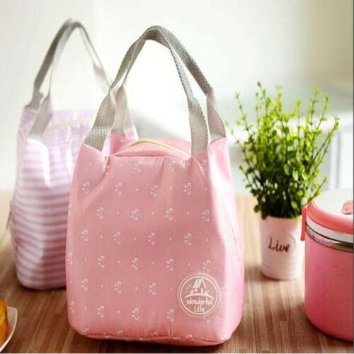 Portable Thermal Insulated Lunch Bag Lunchbox Storage Bag Lady Carry picinic Food Tote