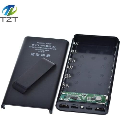 Portable 5V 6x18650 Power Bank Battery Box Shell Case DIY Type-C Micro USB Fast Charging Mobile Phone Charger Box Case