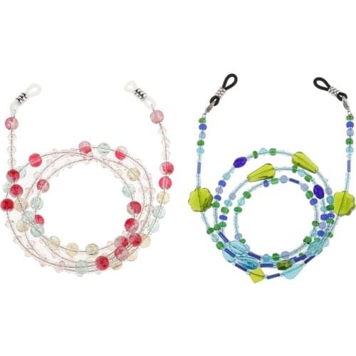 Prettyia 2pcs Boho Sunglasses Eyeglass Travel Reading Holder Lanyard Cord