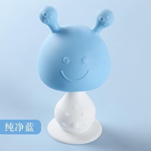 Grip training mushroom teether Massage gums Baby rattle bite music Multi-touch design