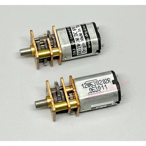 RA-12WGM Micro Mini N20 Precision Gear Motor DC3V 3.7V 5V 6V 60rpm Slow Speed High Torque Engine