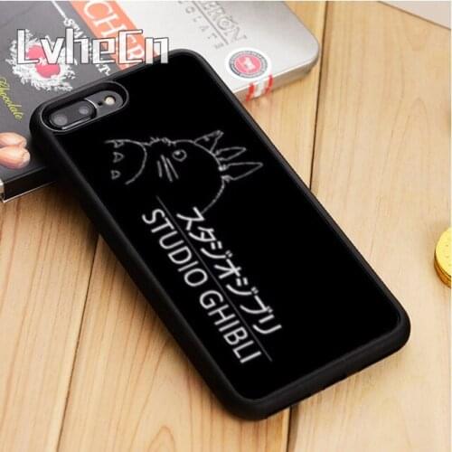 LvheCn Studio Ghibli Ghiblies totoro Phone Case Cover For iPhone 5 6s 7 8 plus 11 12 Pro X XR XS max Samsung S7 edge S9 S10