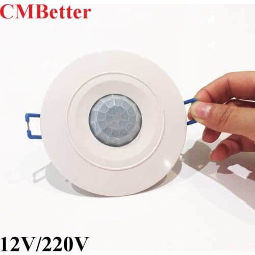 Light Sensor Switch PIR Motion Sensor Detector Light Switch Recessed PIR Ceiling Occupancy Human Motion Sensor Detector for home